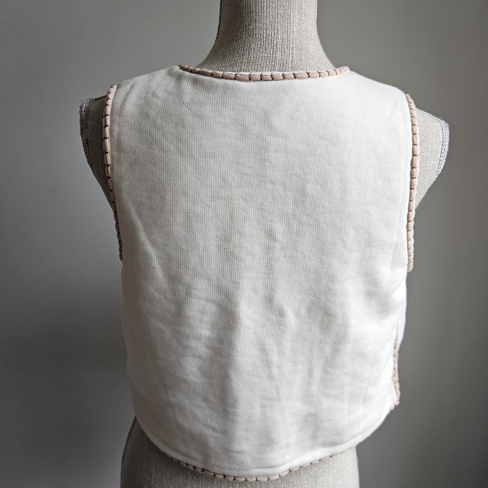Zara Cream and Black Textured Knit Vest - Picture 4 of 6